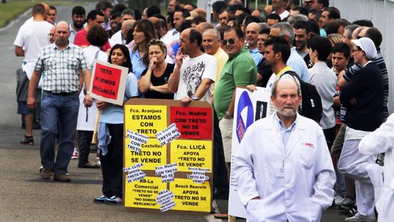 Una de las protestas de los trabajadores de Bosch, hace un año.