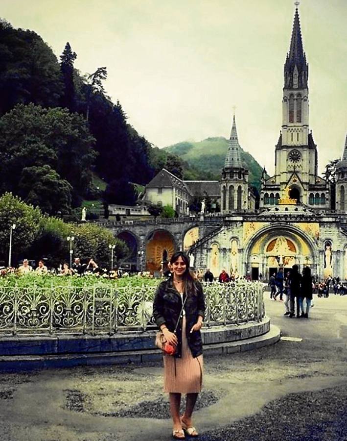 Tamara Falcó, en el santuario francés de Lourdes. 