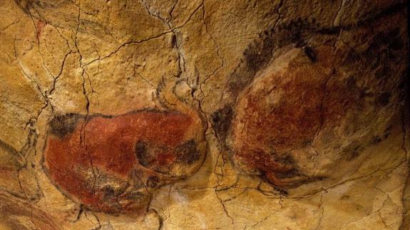 Pinturas rupestres de la cueva de Altamira, en Santillana del Mar. 