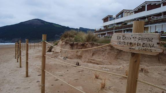 Dunas de la playa de Berria.