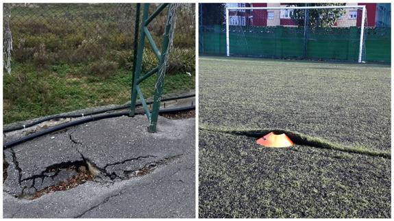 La superficie del campo levantada ha provocado lesiones de gravedad en dos jugadores