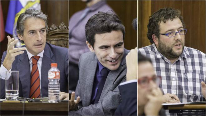 De izquierda a derecha, Iñigo de la Serna, Pedro Casares y Antonio Mantecón.