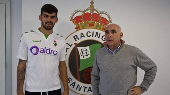 Israel Puertoy Manolo Higuera, este miércoles en La Albericia.