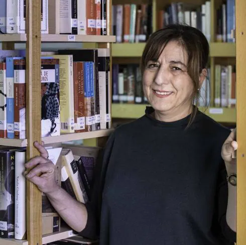 María Jesús Saiz, la pasada semana, en la biblioteca del Interfacultativo. 