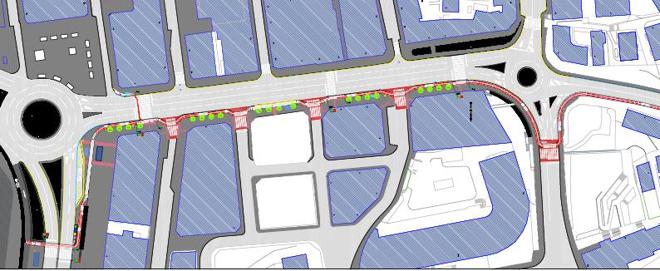 Este es el plano del carril bici de Puertochico a la Avenida de Los Castros.