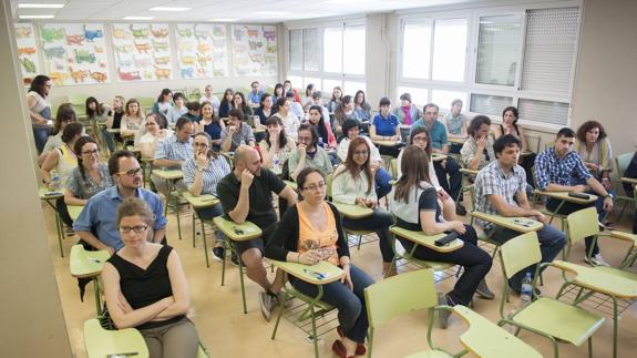 Oposiciones a profesor de Educación Secundaria, en la especialidad de Lengua y Literatura, realizadas el año pasado en el IES José María Pereda de Santander.