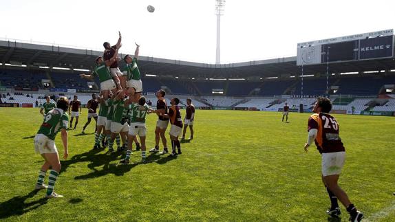 Partido de rugby disputado en El Sardinero en 2013. 