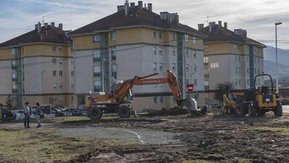 Zona que albergará el nuevo parque de Reinosa. 