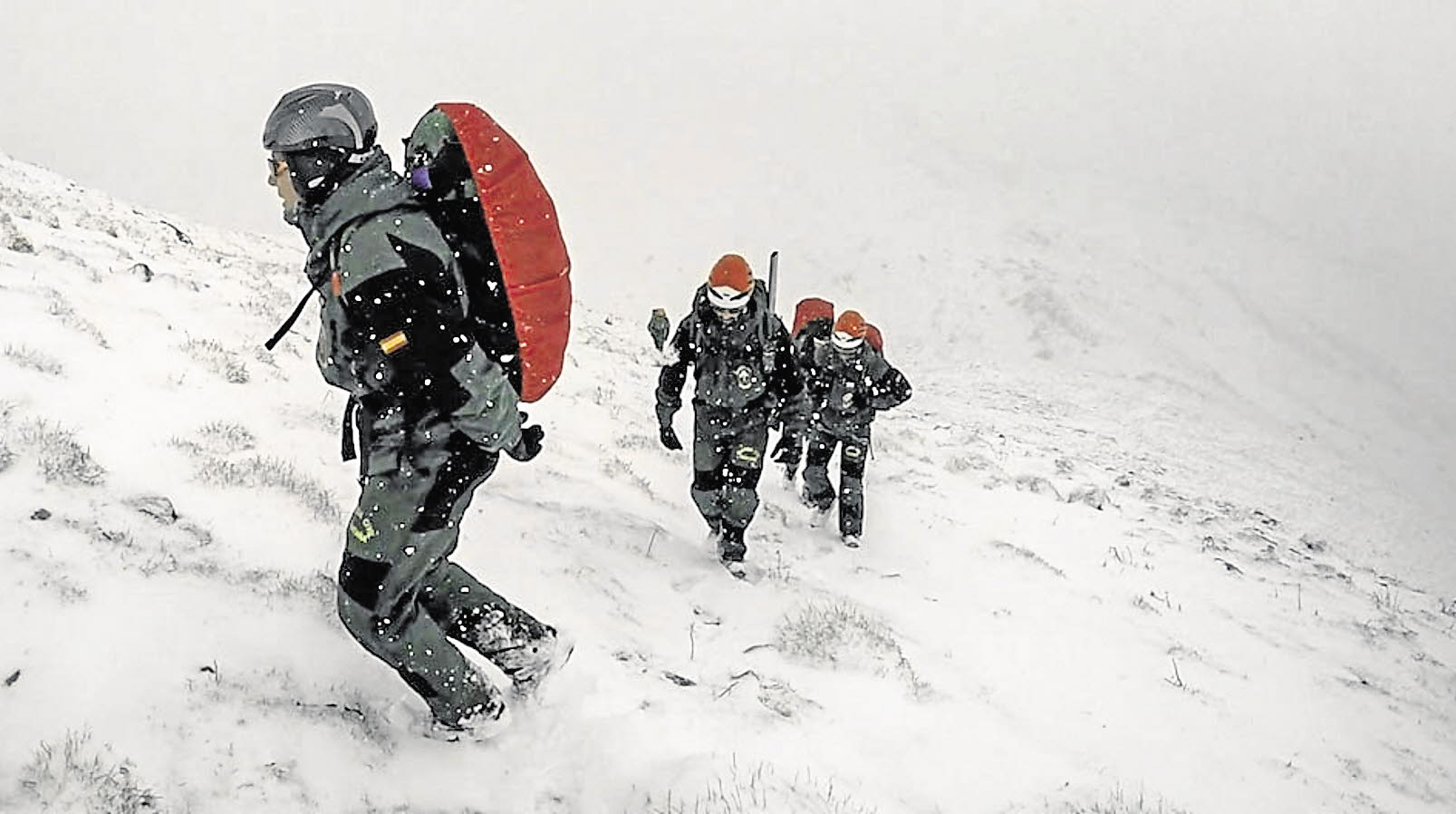 Miembros del Greim del dispositivo de rescate de los montañeros fallecidos en Picos de Europa.