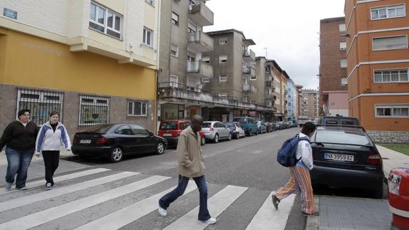 El barrio de La Inmobiliaria, en Torrelavega. 