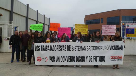 Una de las últimas protestas de los trabajadores de Sistemas Britor.