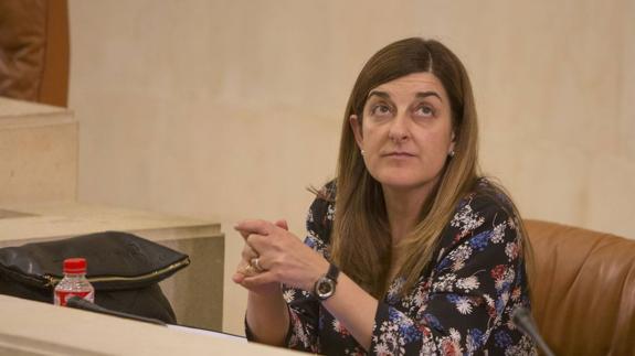 María José Sáenz de Buruaga, en el Parlamento.