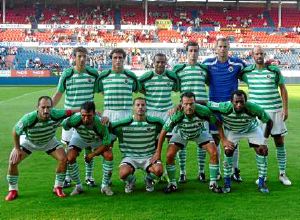 El once inicial del Racing, en el que debutó Lacen. En la segunda parte lo hizo Sepsi.