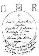 Dibujo de Menéndez de Luarca de los símbolos de la Casa de Acogida.