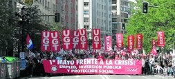 Las críticas a la CEOE centran los actos del Primero de Mayo en Santander