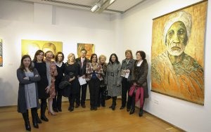 Lucía Polanco, Marisa Caballero y Lara Álvarez, en el Centro de Fotografía