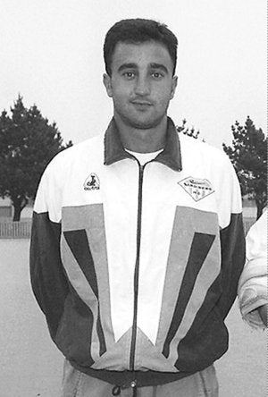Óscar Barrena, en su época de jugador. ::
ANDRÉS FERNÁNDEZ