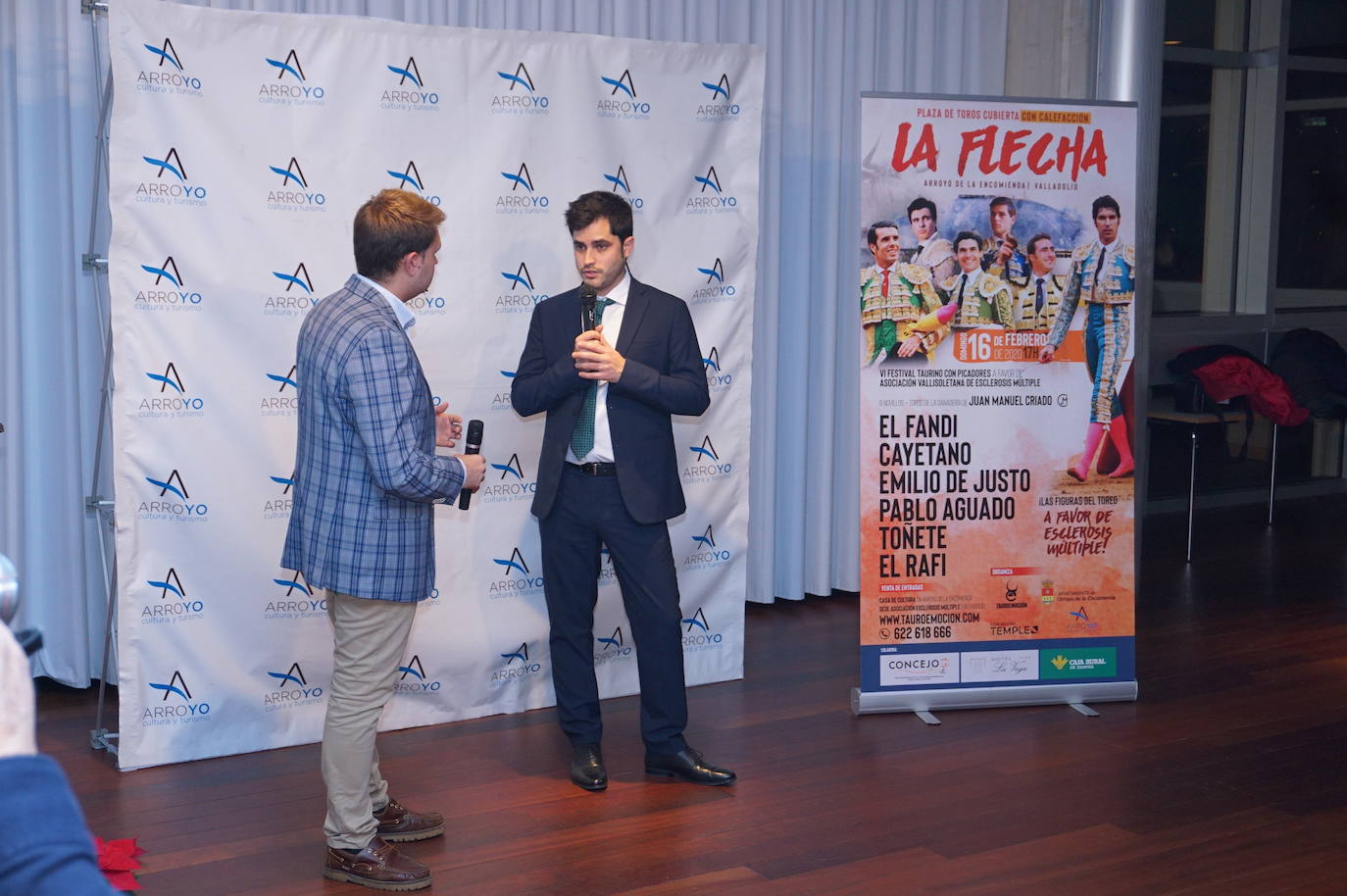 Acto de presentación del brillante, completo y rematado cartel del VI Festival Taurino de La Flecha, en Arroyo de la Encomienda. 