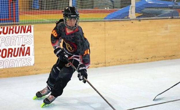 Irati durante uno de los partidos del campeonato en el Palacio de Deportes de Riazor 