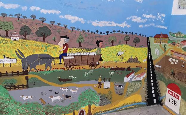 Detalle del mural de Arroyo de la Encomienda 