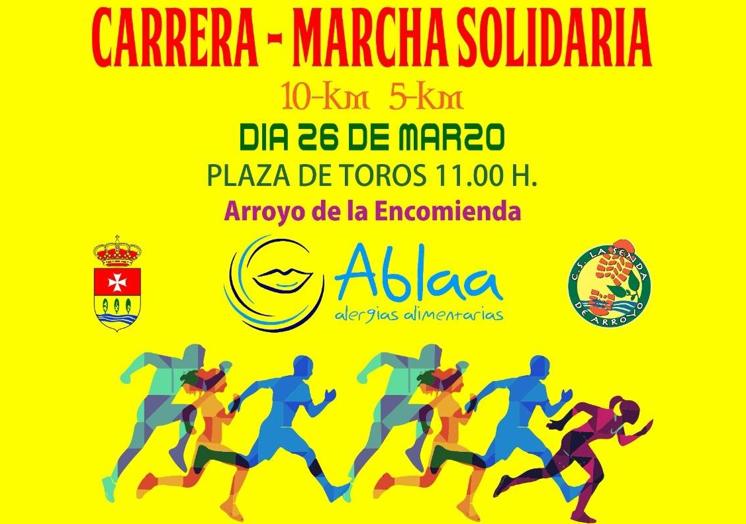 Cartel de la Marcha-Carrera en favor de ABLAA para el próximo 26 de marzo
