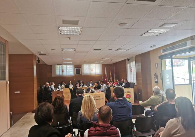 Asistentes al pleno municipal