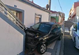 Uno de los vehículos siniestrados