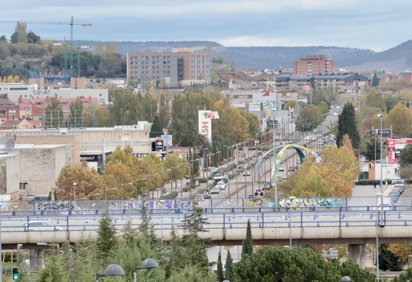 Vista de Arroyo desde la avenida de Salamanca.