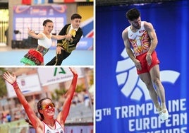 Los patinadores Lidia Mateo y Manuel delgado, la triatleta Alba Núñez y el gimnasta de trampolín Andrés Martínez