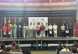 Sarbelio Fernández durante su intervención en Arroyo Esfera ante los escolares