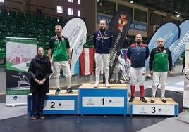 José Miguel Ortega en el podio, en Segovia