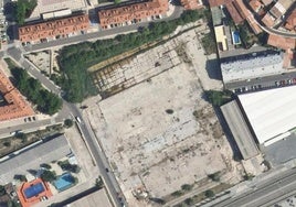 Vista aérea del solar que ocupaba Cartisa en Arroyo de la Encomienda