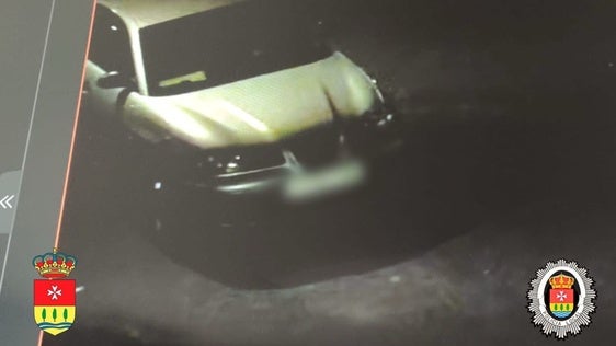Imagen del vehículo captada por las cámaras del Ayuntamiento de Arroyo de la Encomienda