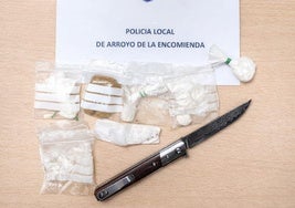 Droga encontrada en el interior del vehículo, preparada para la distribución