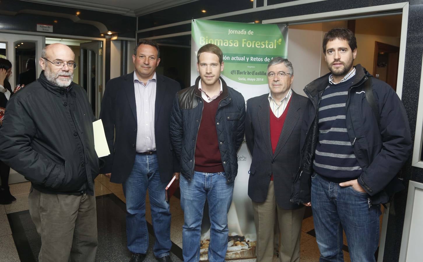 Alberto y Anastasio Martínez, de Ensaco; Álvaro Ruiz, Embutidos La Hoguera; Roberto Valtueña, de Calornatural, y José Antonio Martínez, de la Diputación de Soria.