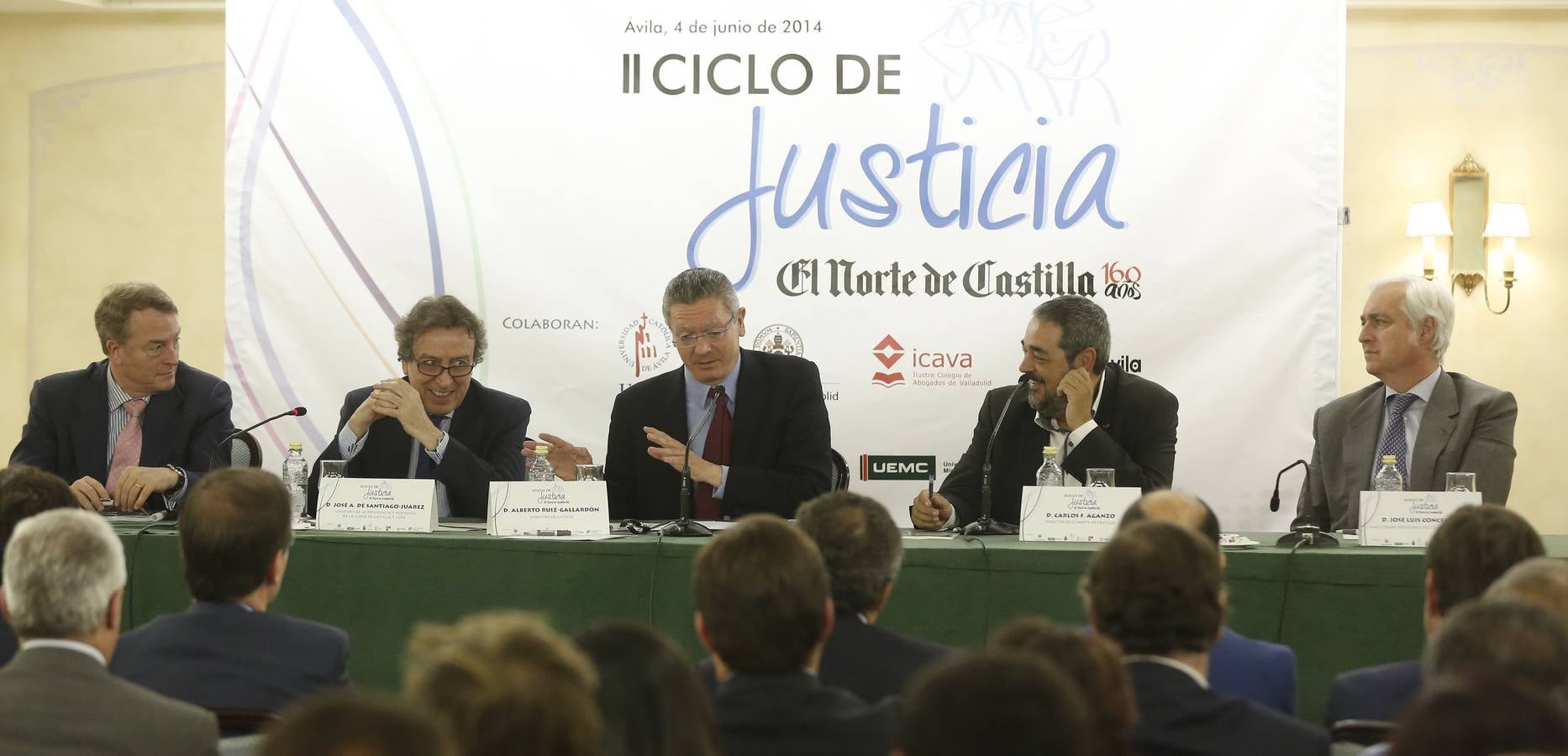 Clausura del II Ciclo de la Justicia en Ávila con Alberto Ruiz-Gallardón