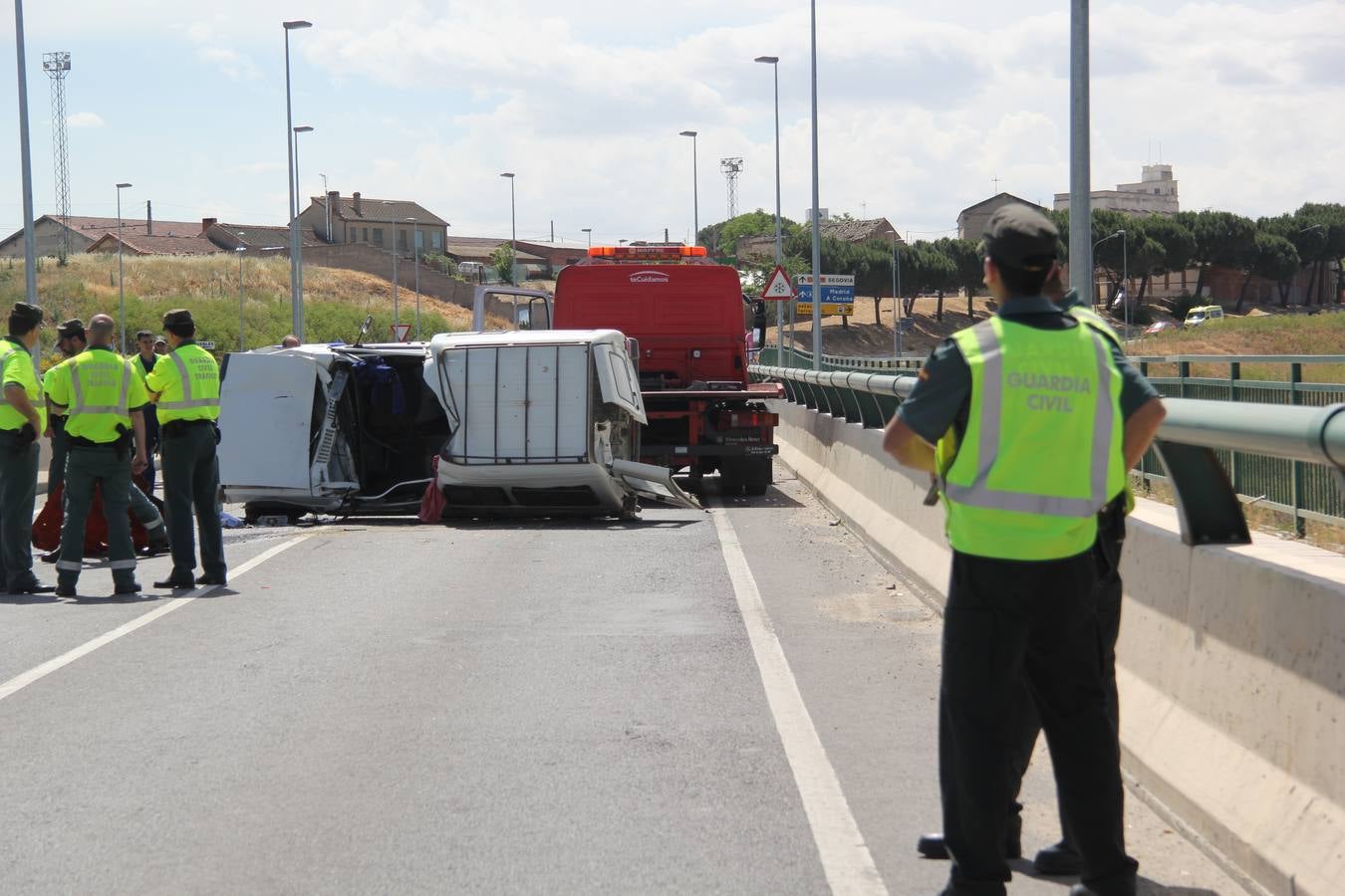 Tres heridos en un accidente de tráfico en Arévalo