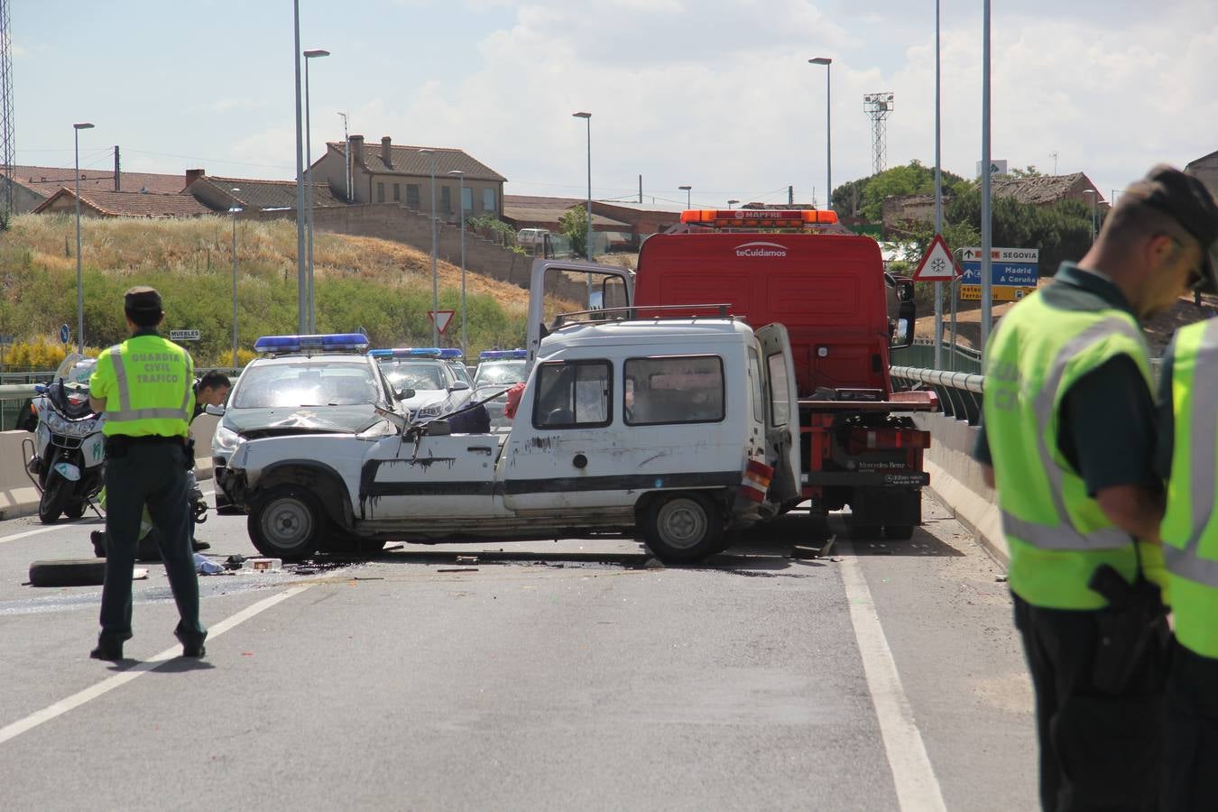 Tres heridos en un accidente de tráfico en Arévalo