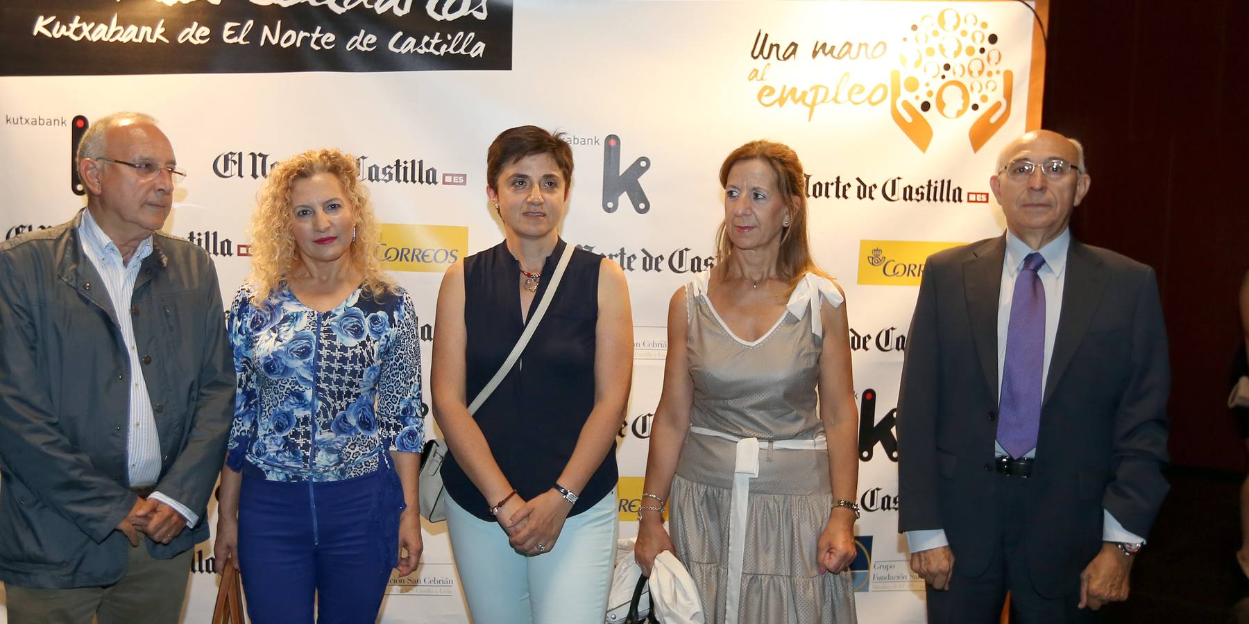 Fidel Ramos, Carmen Espina, Begoña Pastor y Montserrat Antón (Fundación San Cebrián) junto con Juan Pérez (Feaps)