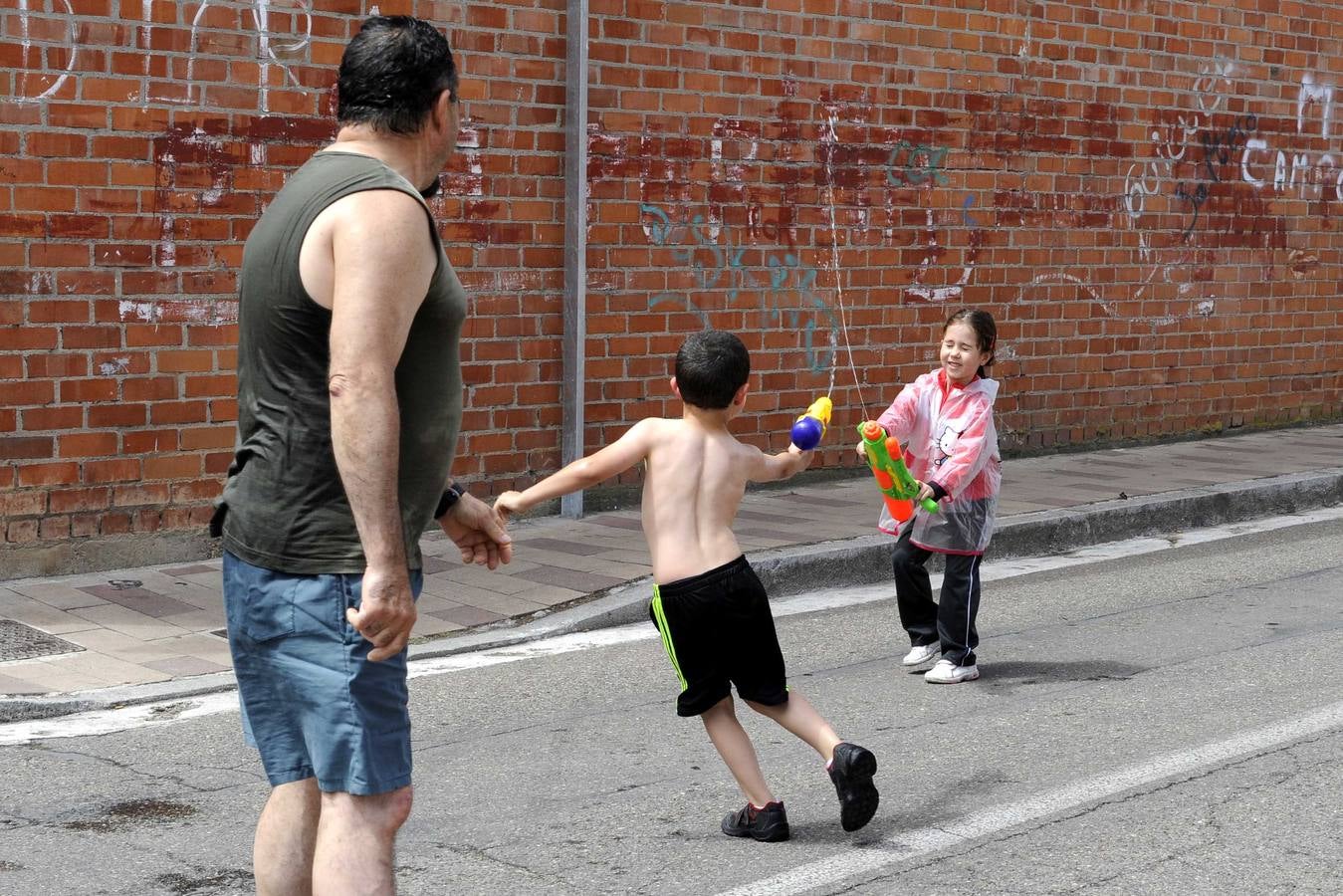 Mojada en el Barrio de Las Flores