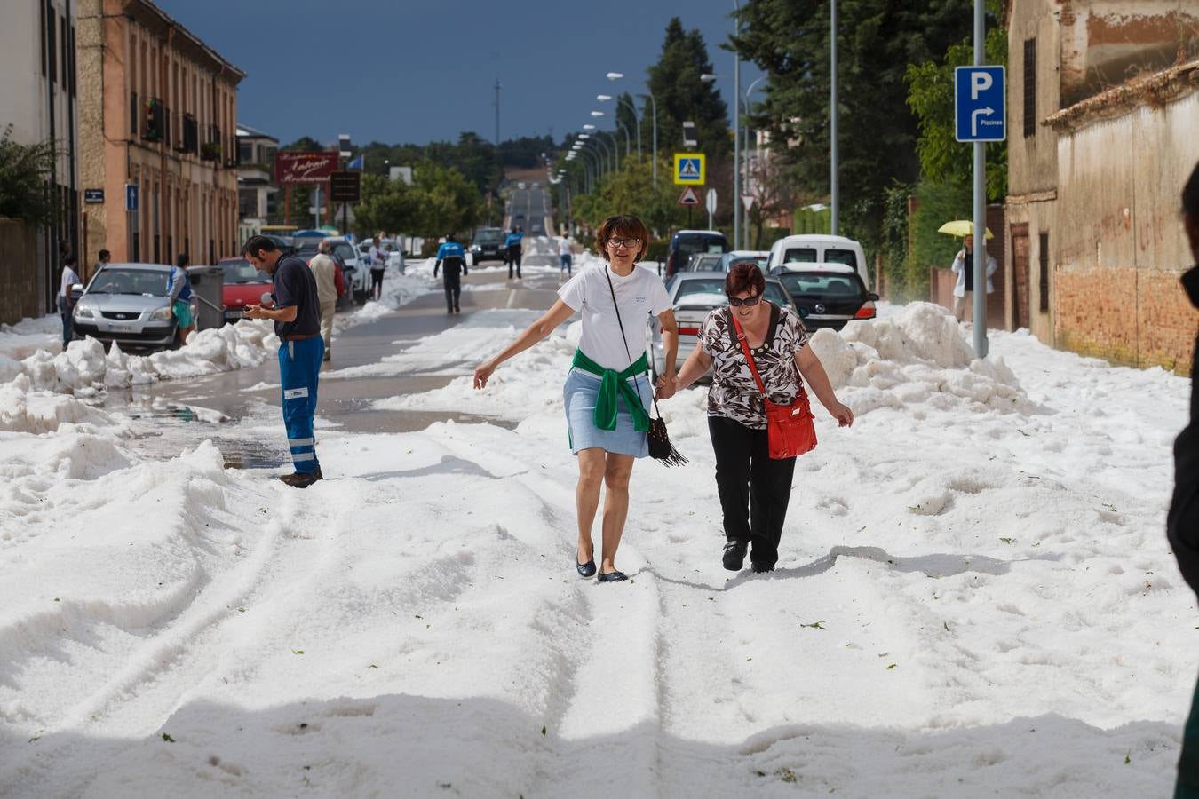 Granizada en Almazán (Soria)