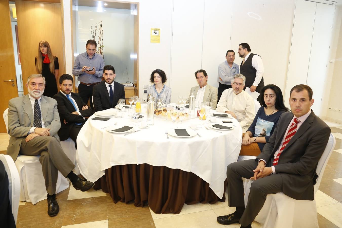 Fernando Arce (Cetramesa), Francisco García (Asesoría Financiera OVB), Sergio Revilla Rodríguez (Asesoría OVB), Conchi Sánchez y Francisco García Toledo (periodistas); Toño Blázquez (empresario), María Jesús Gutiérrez (Word Comunicación), y José Luis Sánchez (Laboral Kutxa).