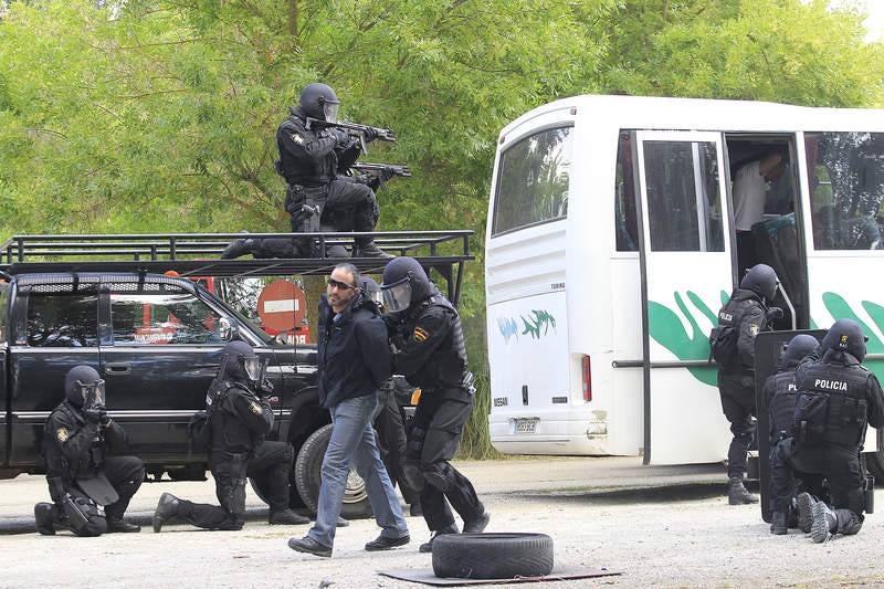 Exhibición del GEO de la Policía Nacional en Carrión de los Condes. Palencia