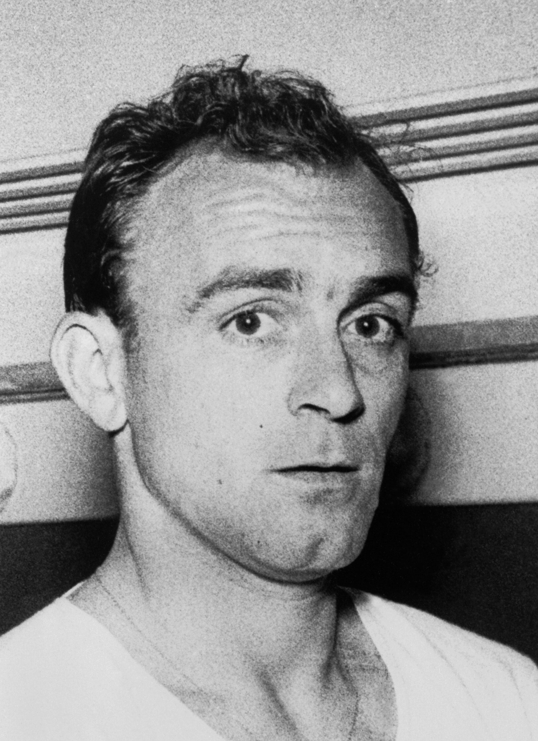 Di Stéfano, en el hospital tras sufrir un ataque al corazón en 1958.