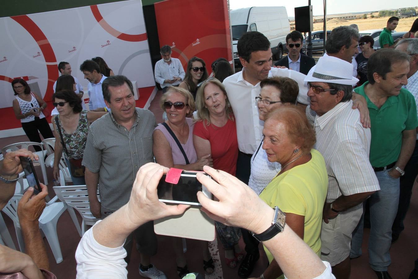 El secretario general del PSOE Pedro Sánchez, en Grajera (Segovia)