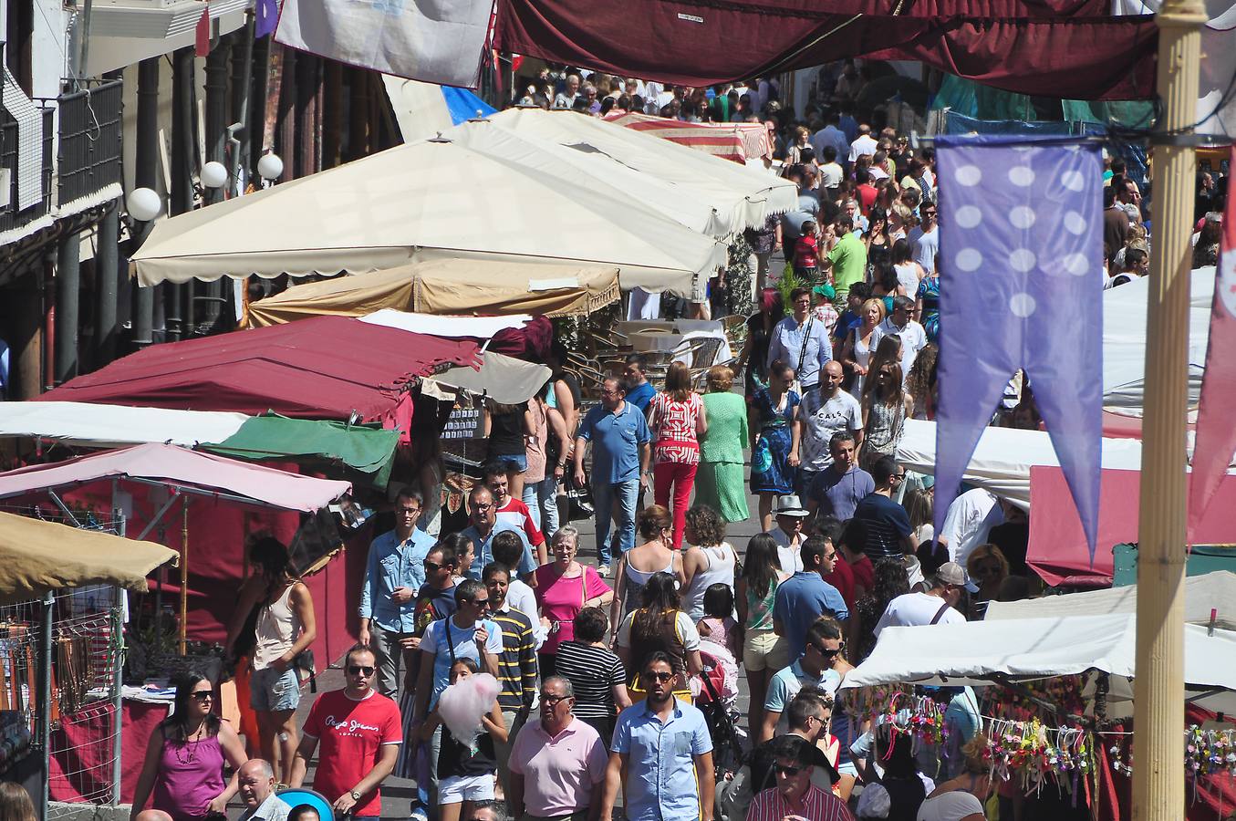 Recreacion historica de la llegada de Isabel la Catolica y su hermano Alfonso a Medina del Campo (Valladolid)