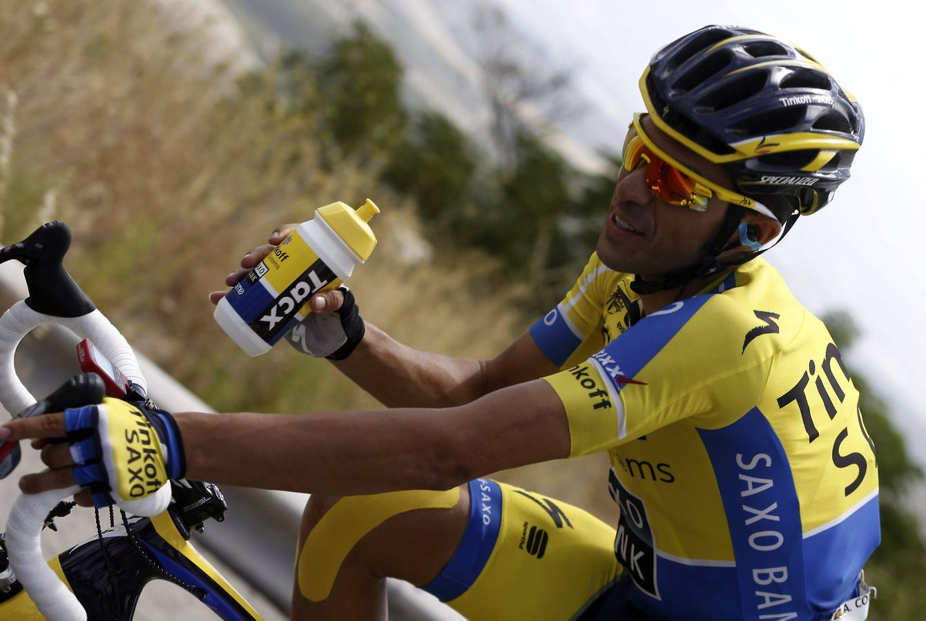 Alberto Contador, durante la etapa.