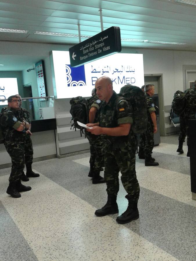 Militares españoles parten desde Torrejón de Ardoz hacia el Líbano