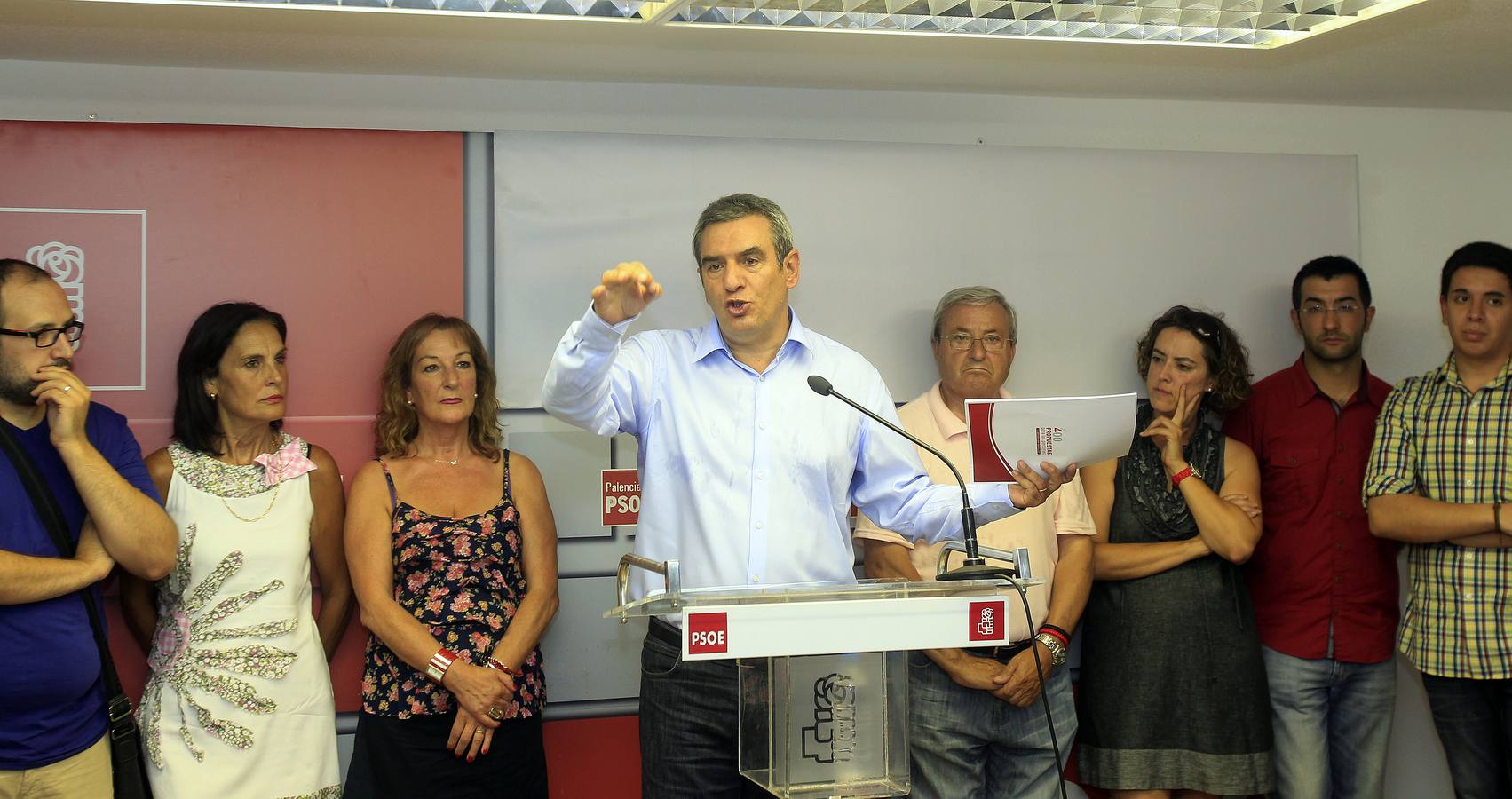 Julio Villarrubia presenta su candidatura a la Secretaría General del PSOE de Castilla y León en Palencia