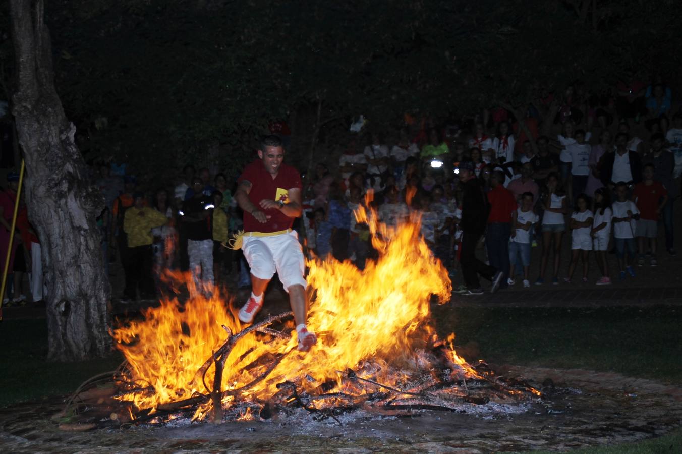 Desfile de peñas en las fiestas de Simancas. Valladolid